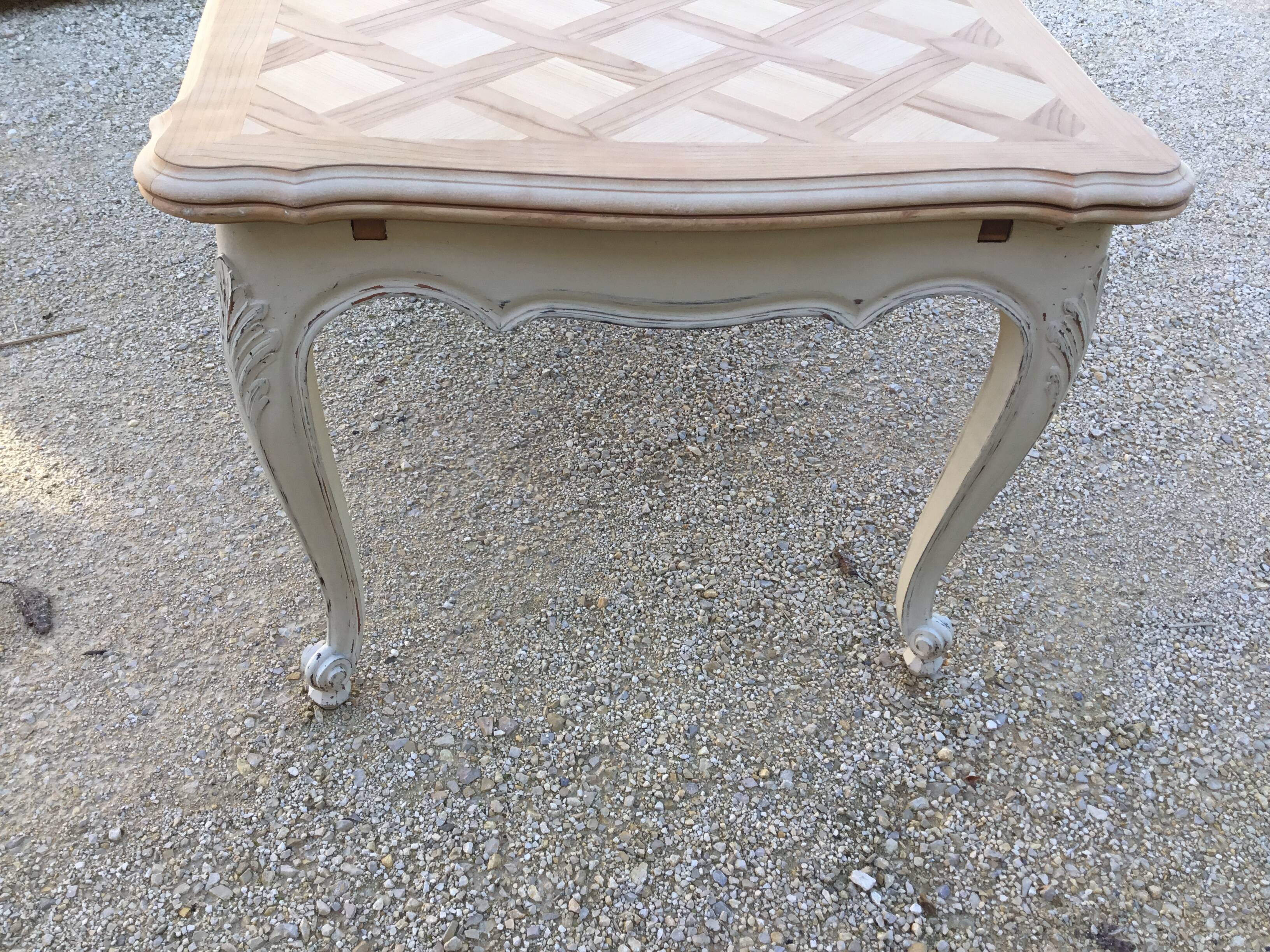 Louis XV style table from the 1950s/60s, stripped and patinated