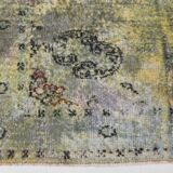 6x10 Sage Green Bohemian Style Wool Vintage Rug, 190x296 Cm