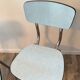 Lot of 2 blue formica chairs from the 50s-60s