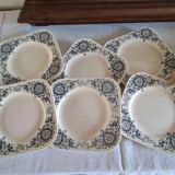 Assiettes plates terre de fer Longchamp Médicis