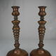Pair of French copper candlesticks, 19th century