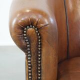 Sheep leather club armchair