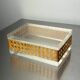 Lucite & rattan vanity box, Christian Dior style, 1970s