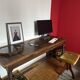 Longue table en bois massif