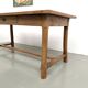 Farm table in solid cherry wood, one drawer, 1950s.