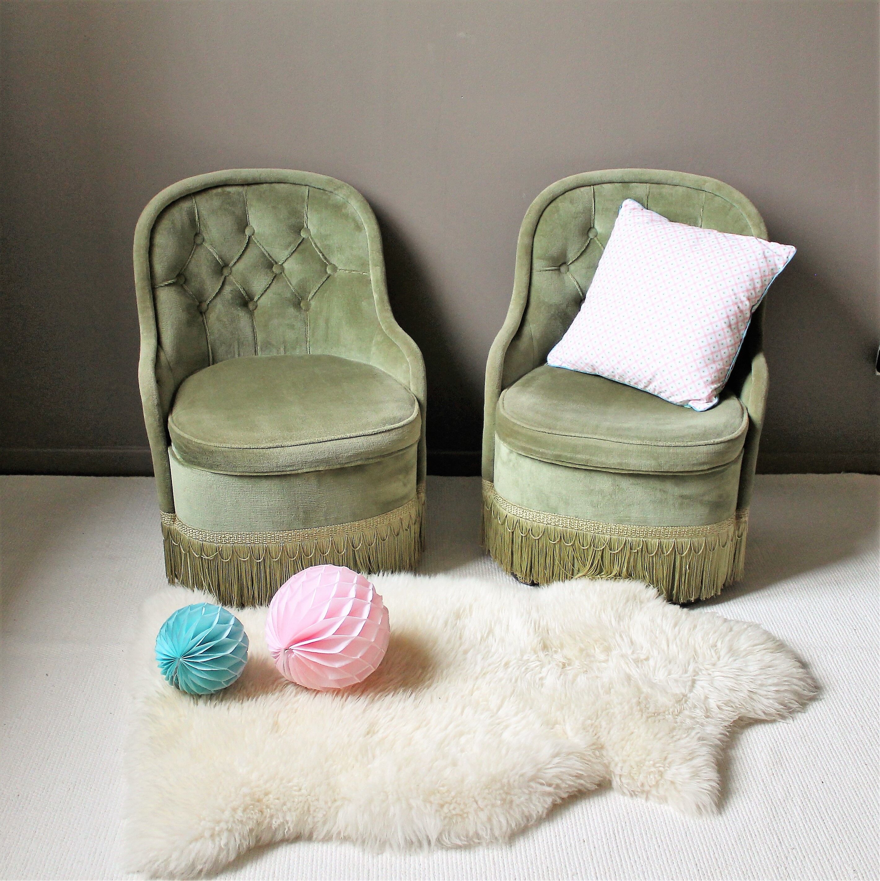 Pair of armchairs toad vintage