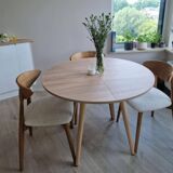 Chaises de salle à manger modernes, chaises de bureau, à personnaliser, ensemble de chaises en bois de hêtre de 4/6/8