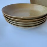 6 assiettes vintage en, grès