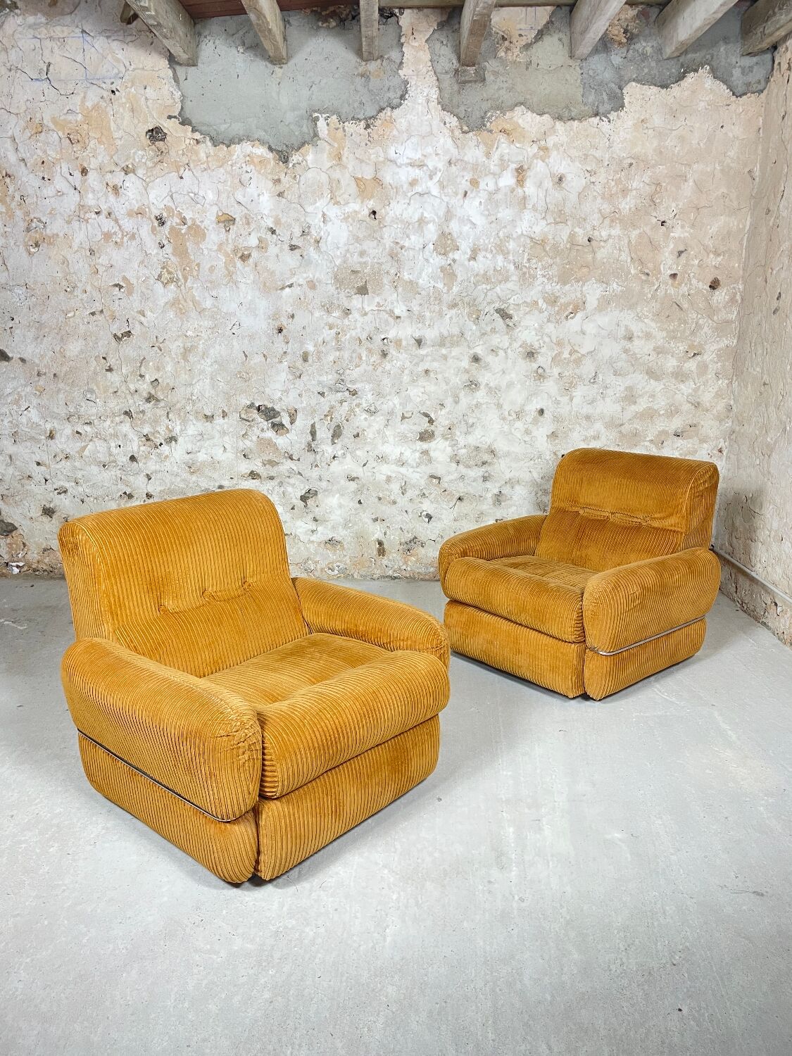 Pair of seventies armchairs