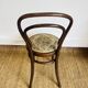 Pair of vintage bistro chairs – bentwood – floral upholstered seat