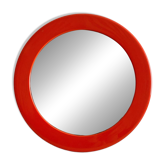 Vintage orange round mirror Syla 1970s
