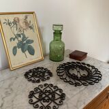 Underside of wrought iron antique metal