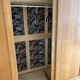 Large vintage Scandinavian wardrobe with 3 sliding doors.