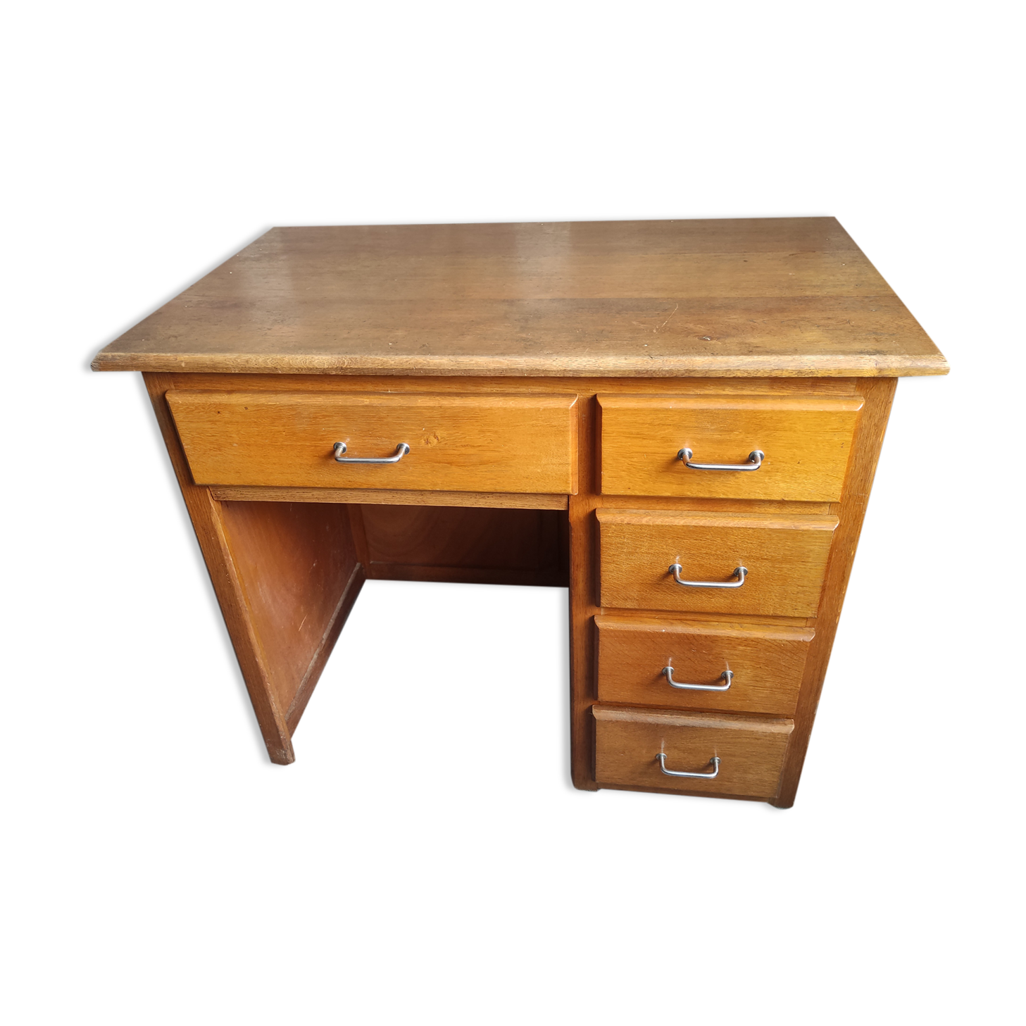 Wooden children's desk around the 60s-70s
