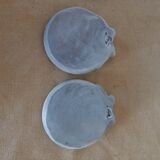 Pair of gray patinated plaster frames