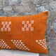 Moroccan orange pillowcase, Berber cushion cover, ear pillowcase.
