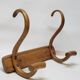 Double Bistro Coat Rack Curved Wooden Hanger Early 20th Century