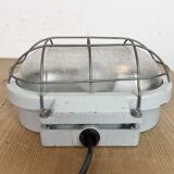 Industrial Cast Aluminium Wall Light with Frosted Glass, 1970s
