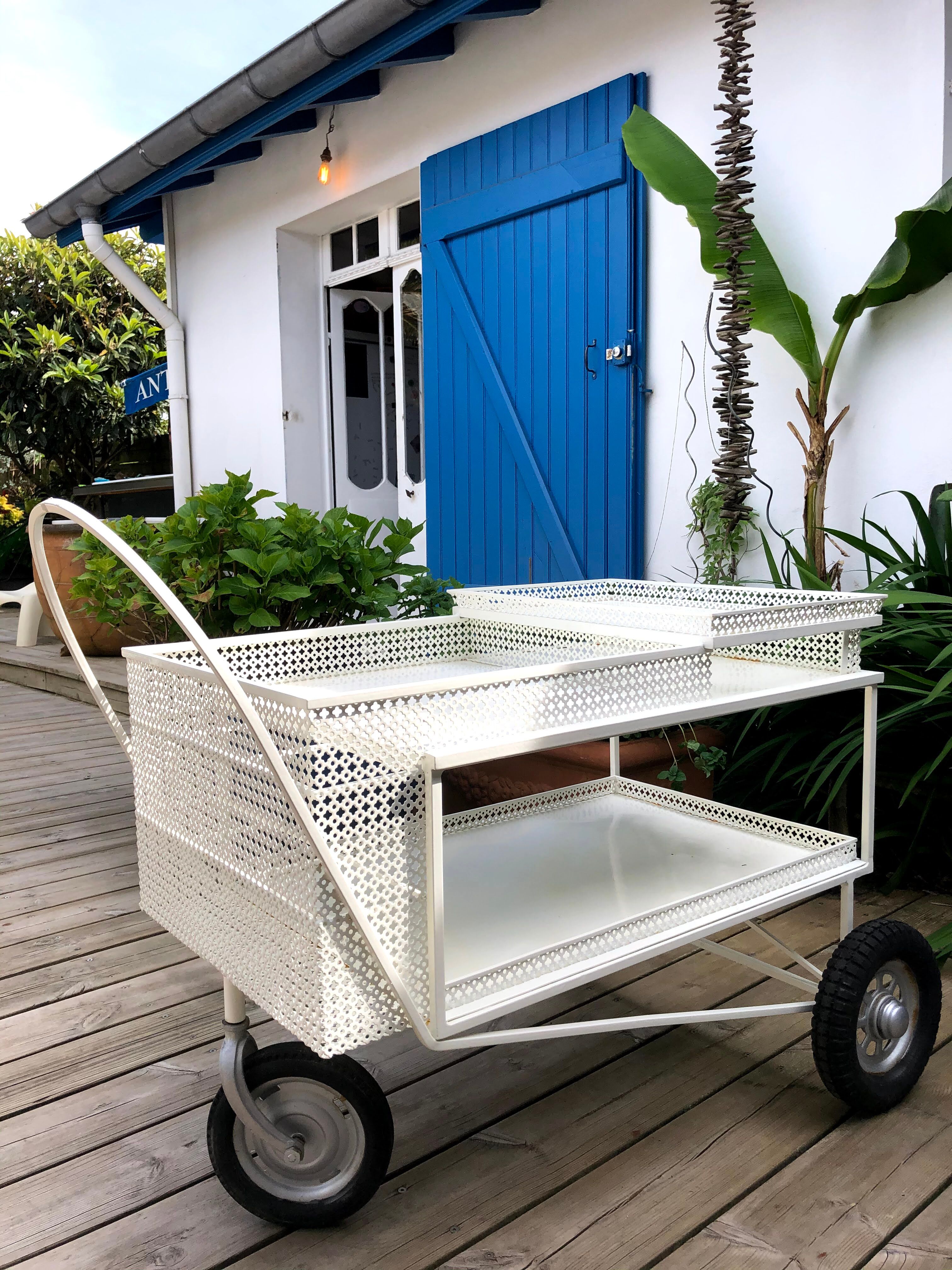 Mathieu Matégot rolling table