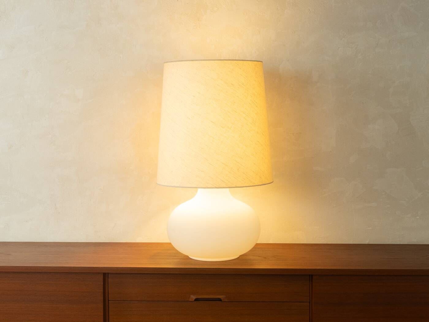 1970s table lamp, Heinz Josef Ohm, Glashütte Limburg, vintage