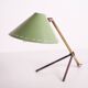 Lampe cocotte pinocchio laiton et acier laqué vert