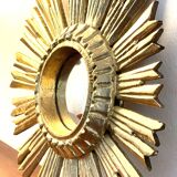 Golden wooden sun mirror “witch’s eye”