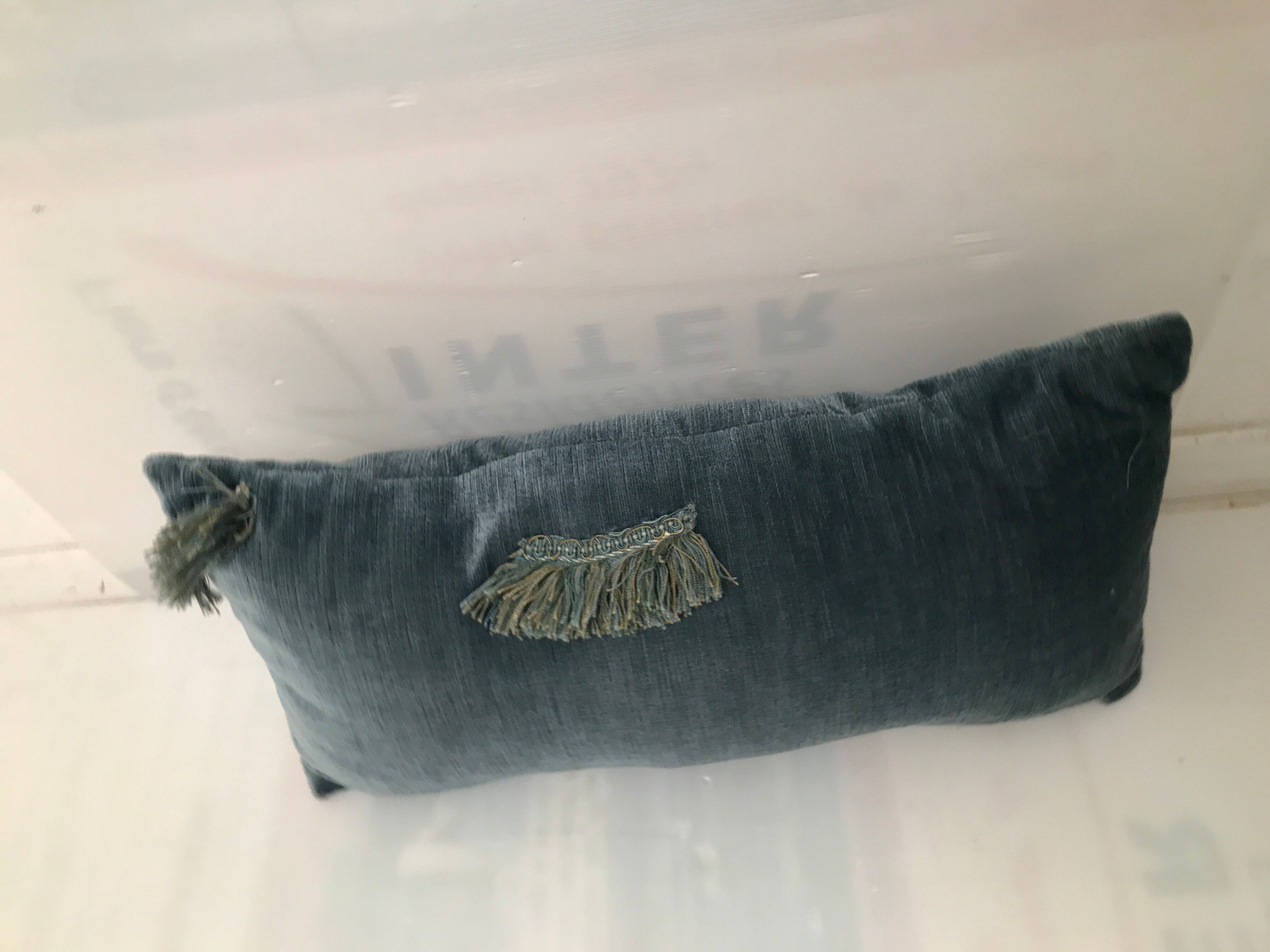 Vintage old velvet cushion