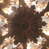 Murano fruit chandelier in crystal and gold metal