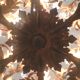 Murano fruit chandelier in crystal and gold metal