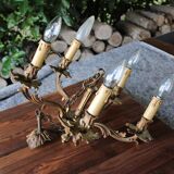 Lustre à 5 branches en laiton