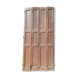 Lot shutters / doors / 4 elements solid wood patinated ep 1940 - 216cm