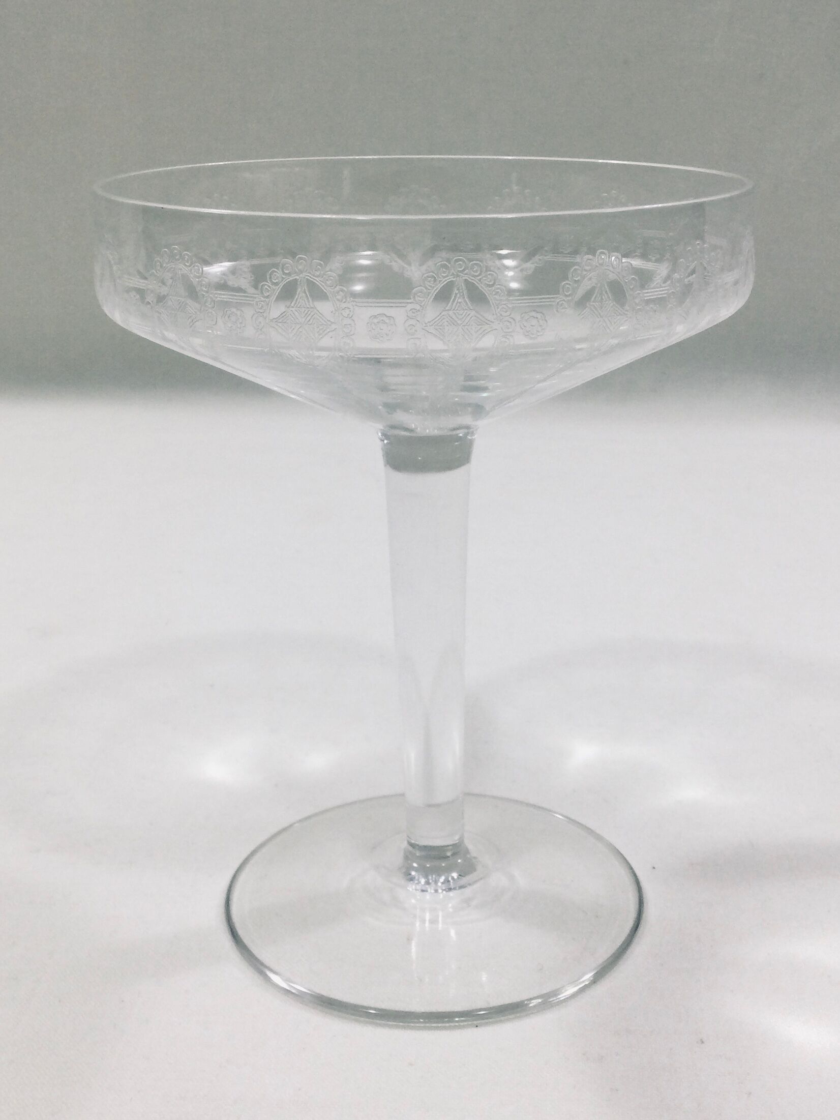 Art deco crystal glass service