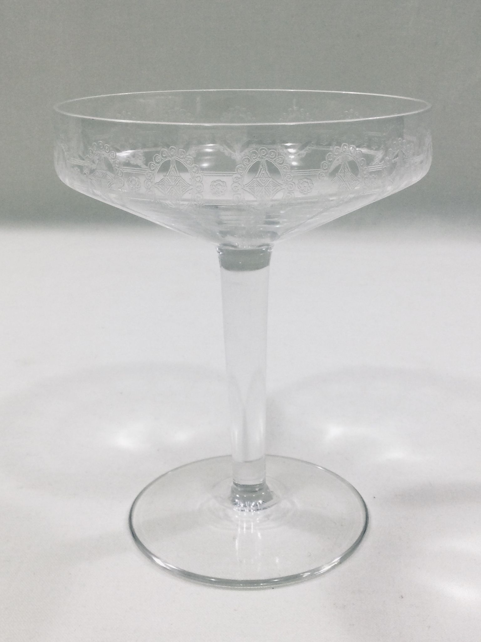 Art deco crystal glass service