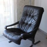 Siesta armchair Westnofa ingmar relling vintage black leather