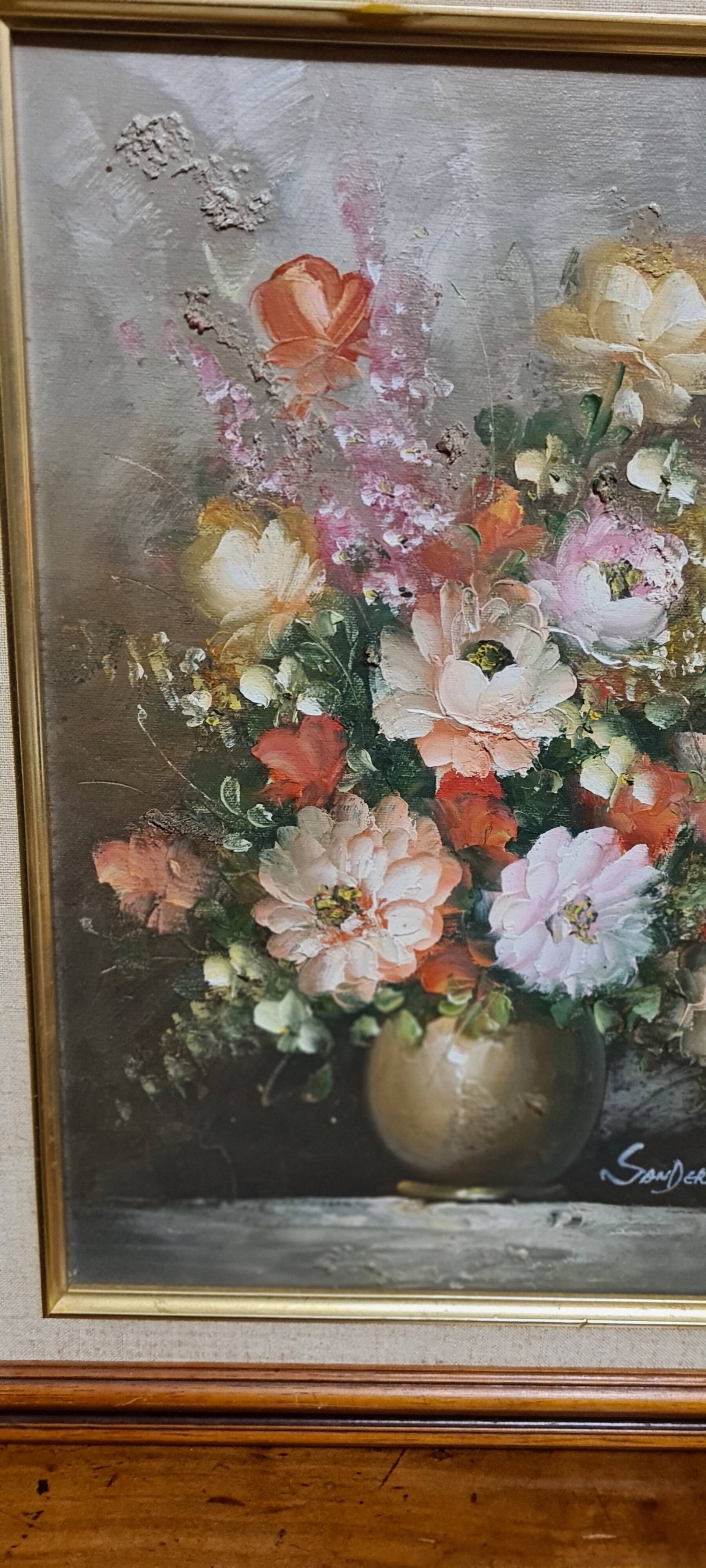Framed and signed painting by Edmon Sanders