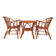 Mid Century Modern Bamboo Chairs and Table Set, Italy 1960s