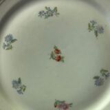 Set of 6 old flat plates with flower pattern