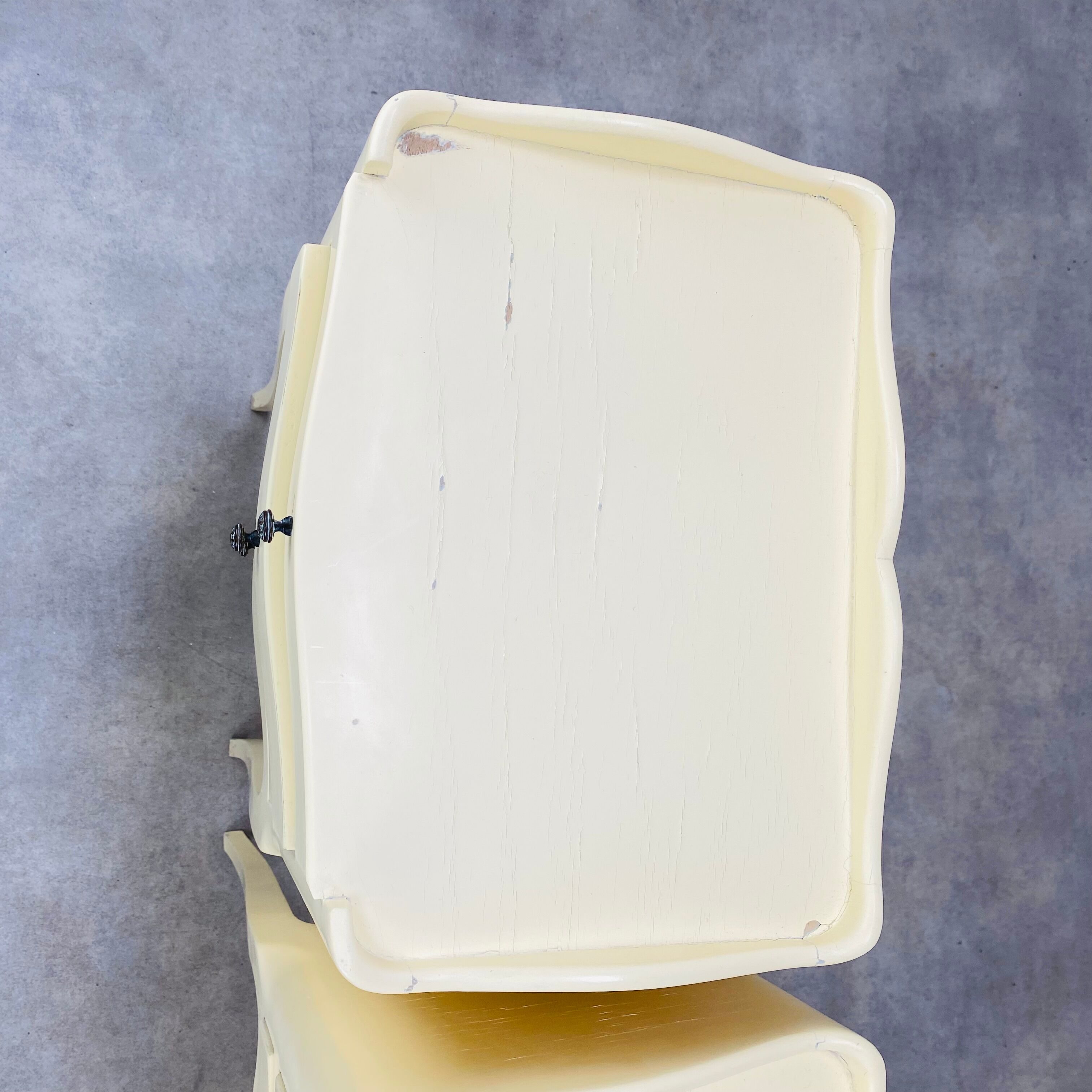 Pair of bedside tables Louis XV style white