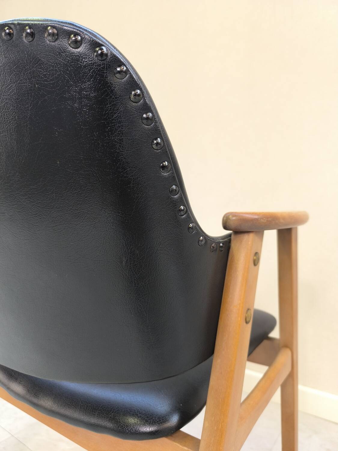 Mid-Century Danish Teak and Leather Armchair by Erik Kirkegaard for Glostrup, 1960s