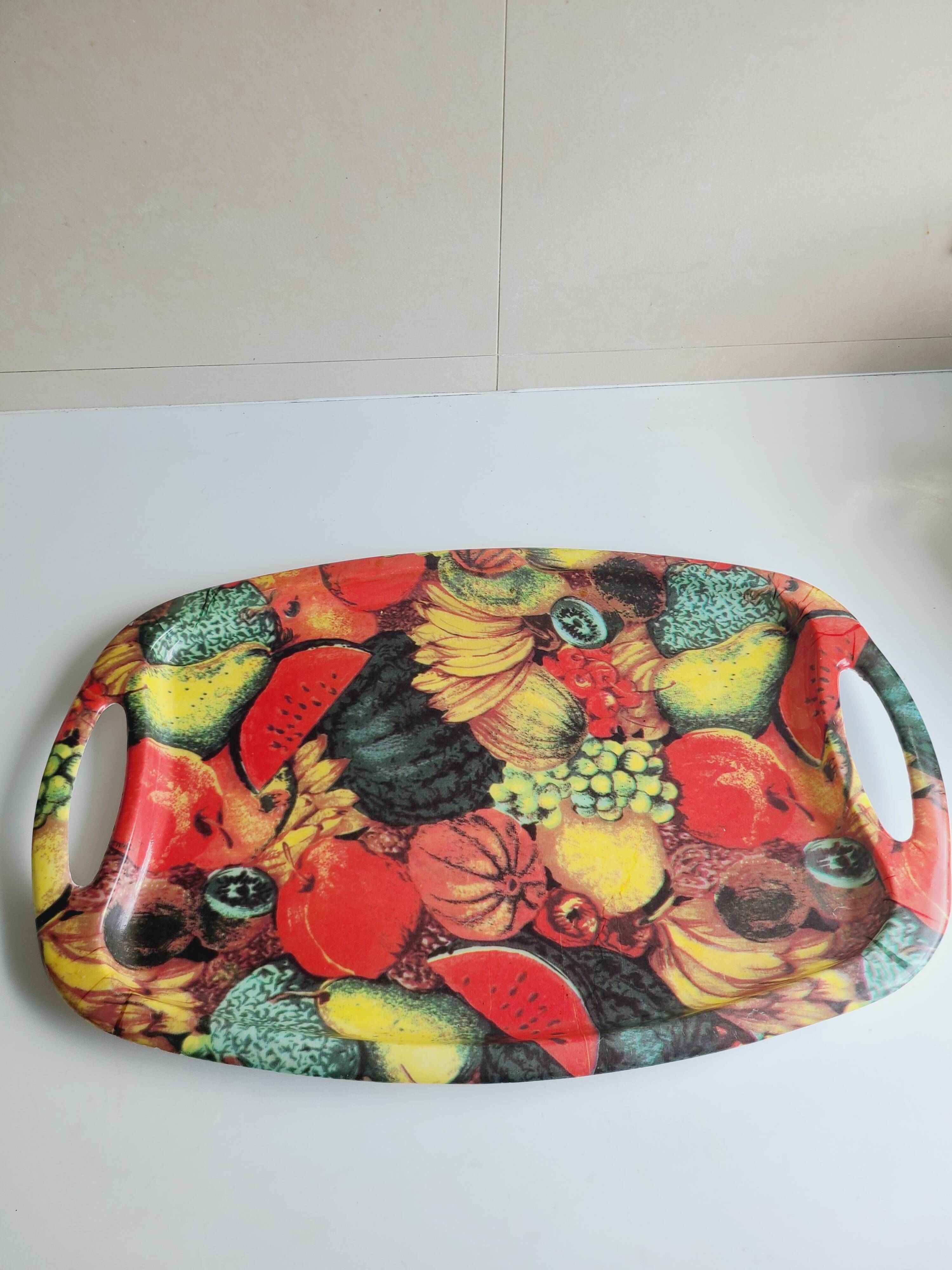 Vintage melamine tray 48.5 x 31 cm