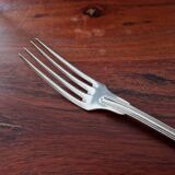 Alfenide, Christofle - Chinon model table fork in silver-plated metal