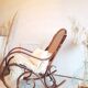Rocking flesh curved wood and sitting in Art Deco cannage style