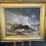 Oil on canvas The Shipwreck