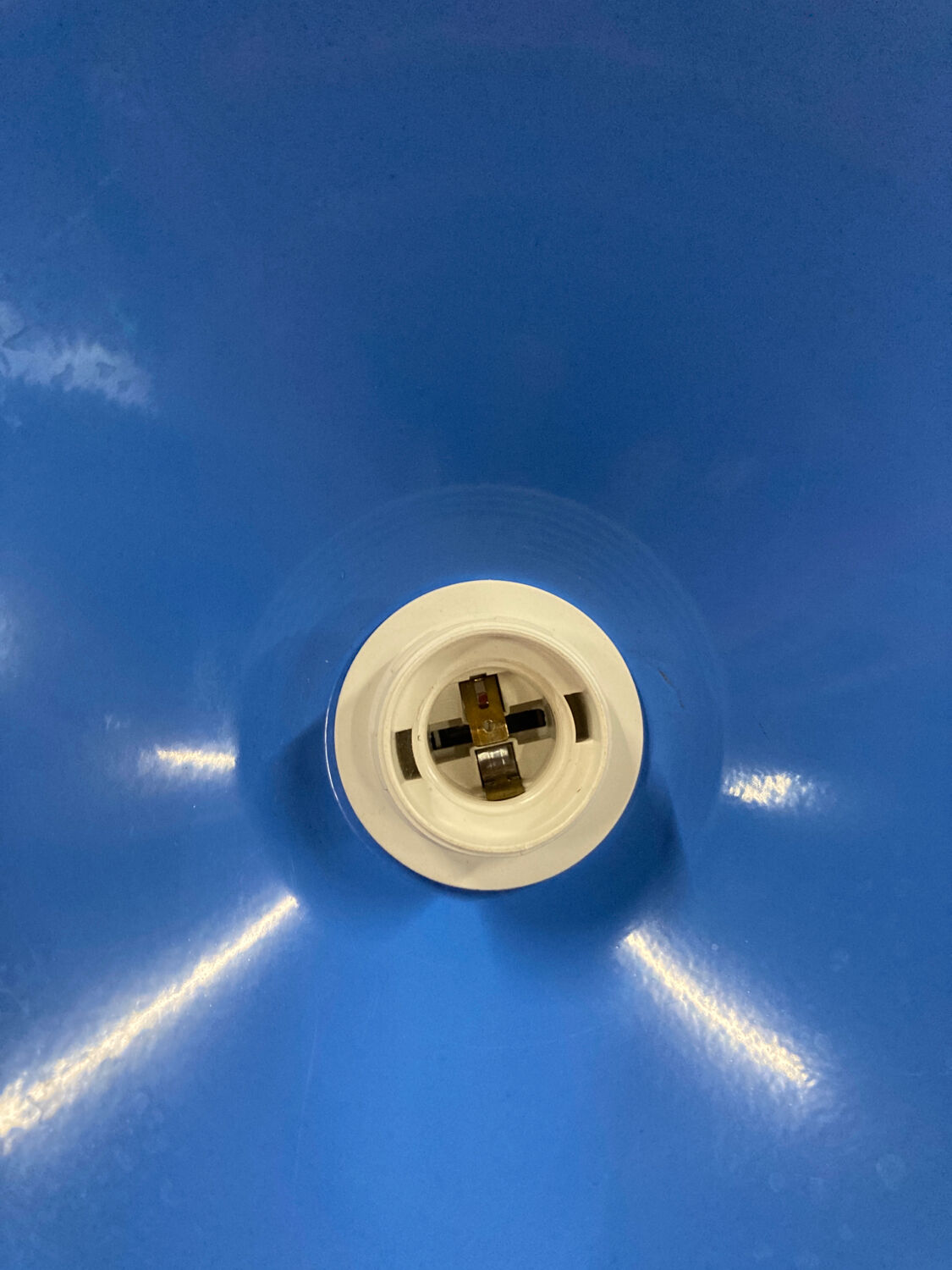 Vintage blue metal pendant light