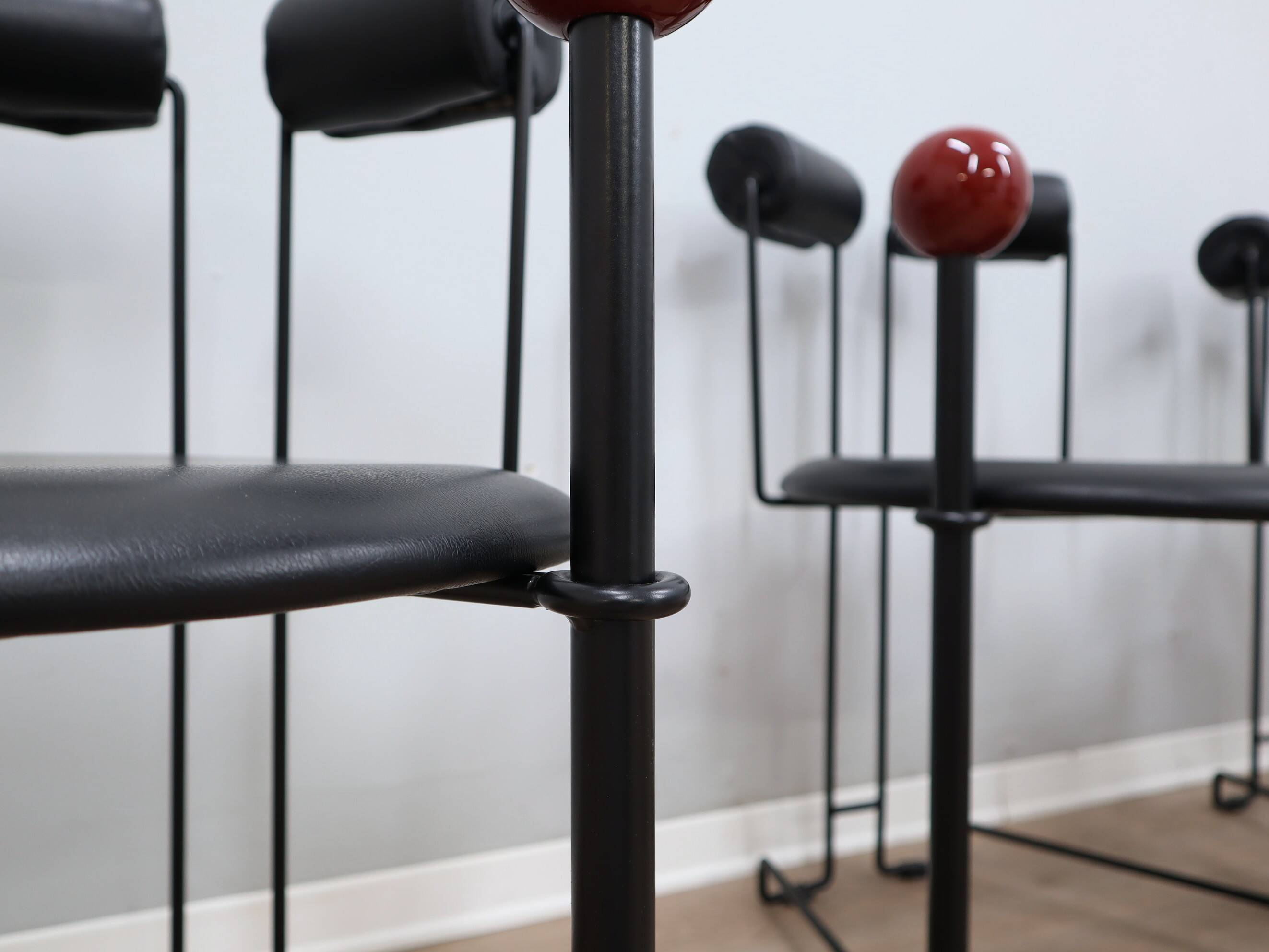 1980s authentic Memphis Era post modern chairs set of 4