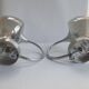 Pair of 1980s chrome metal and smoked glass wall lights