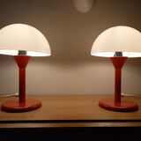 Pair of mushroom lamps aluminor 70