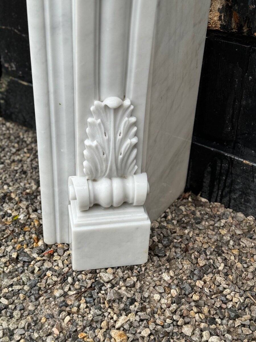 Louis XV style fireplace in Carrara marble circa 1980
