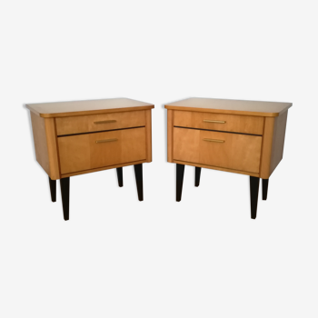 Pair of vintage bedsides