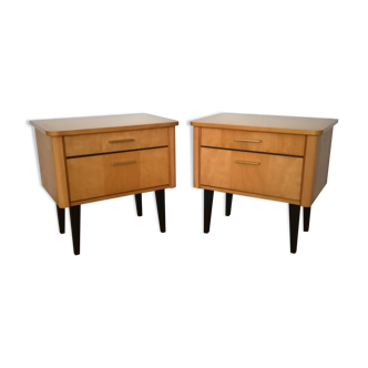 Pair of vintage bedsides